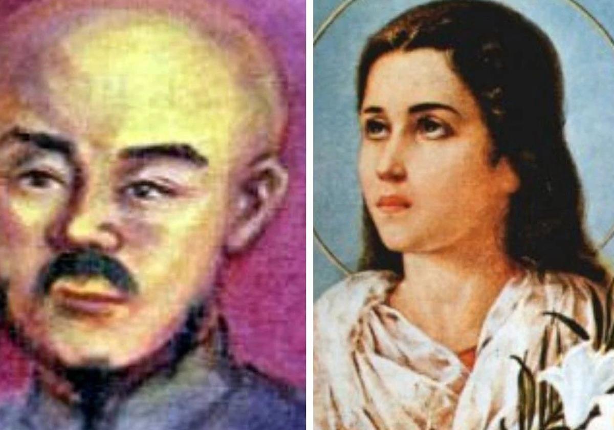 Santa María Goretti y San Pedro Wang.