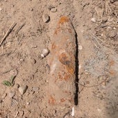 El proyectil de artillería de 80 milímetros encontrado en el Canal del Duero.
