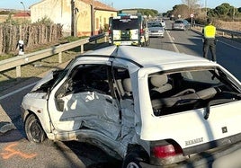 Colisión con un fallecido en la N-122, en Coreses, el 3 de febrero de 2024.