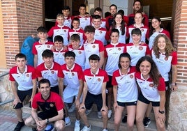 Integrantes de la selección de la federación de Navarra, campeona de 36 metros y absoluta.