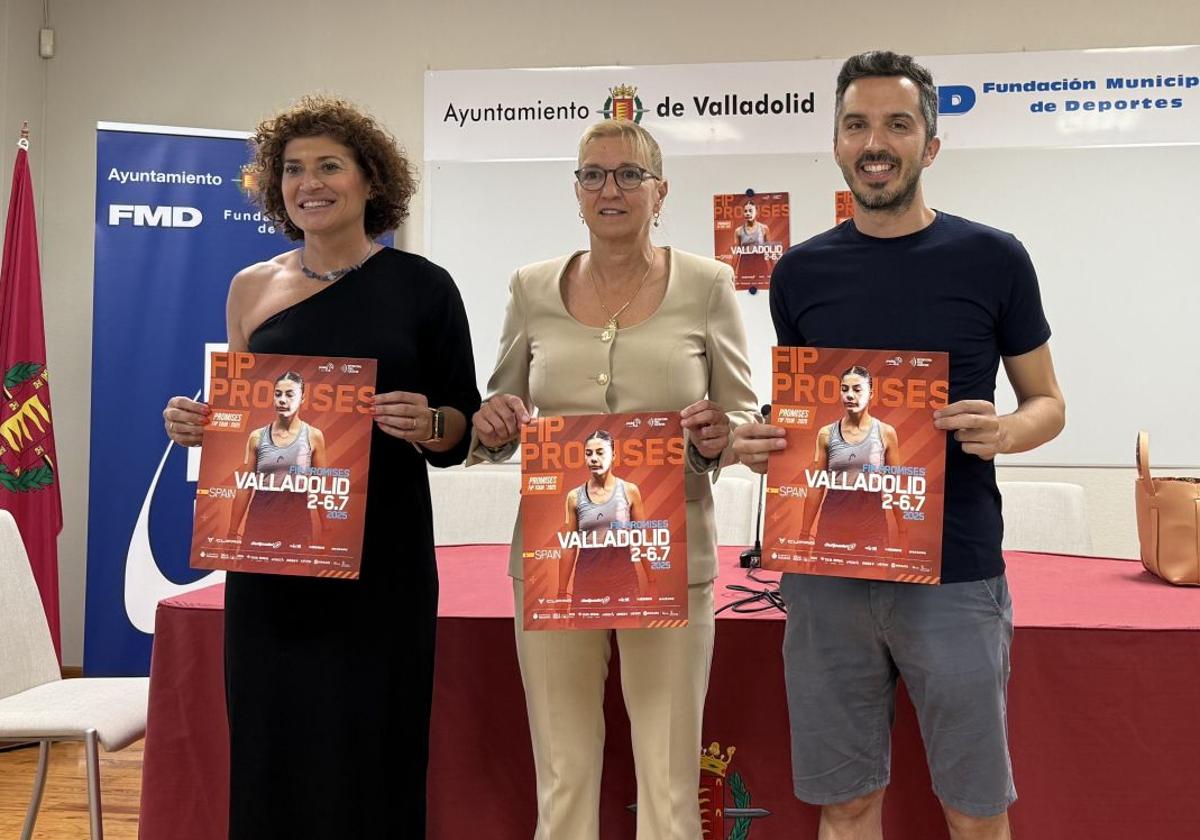 Mayte Martínez, Victoria Barcina y Diego García en la presentación del FIP Promises.