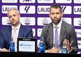 Los nuevos copresidentes del Real Valladolid, Enrique Uruñuela y Gabriel Solares