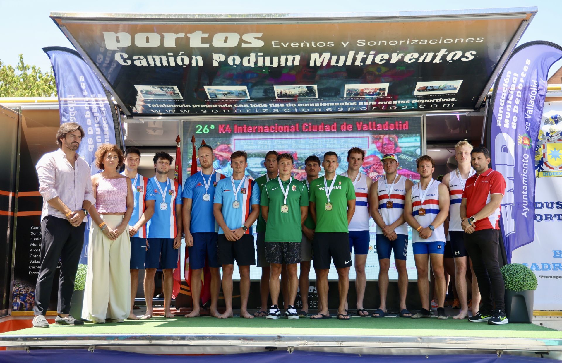 Las imágenes de la Regata Internacional K4 celebrada en aguas del Pisuerga