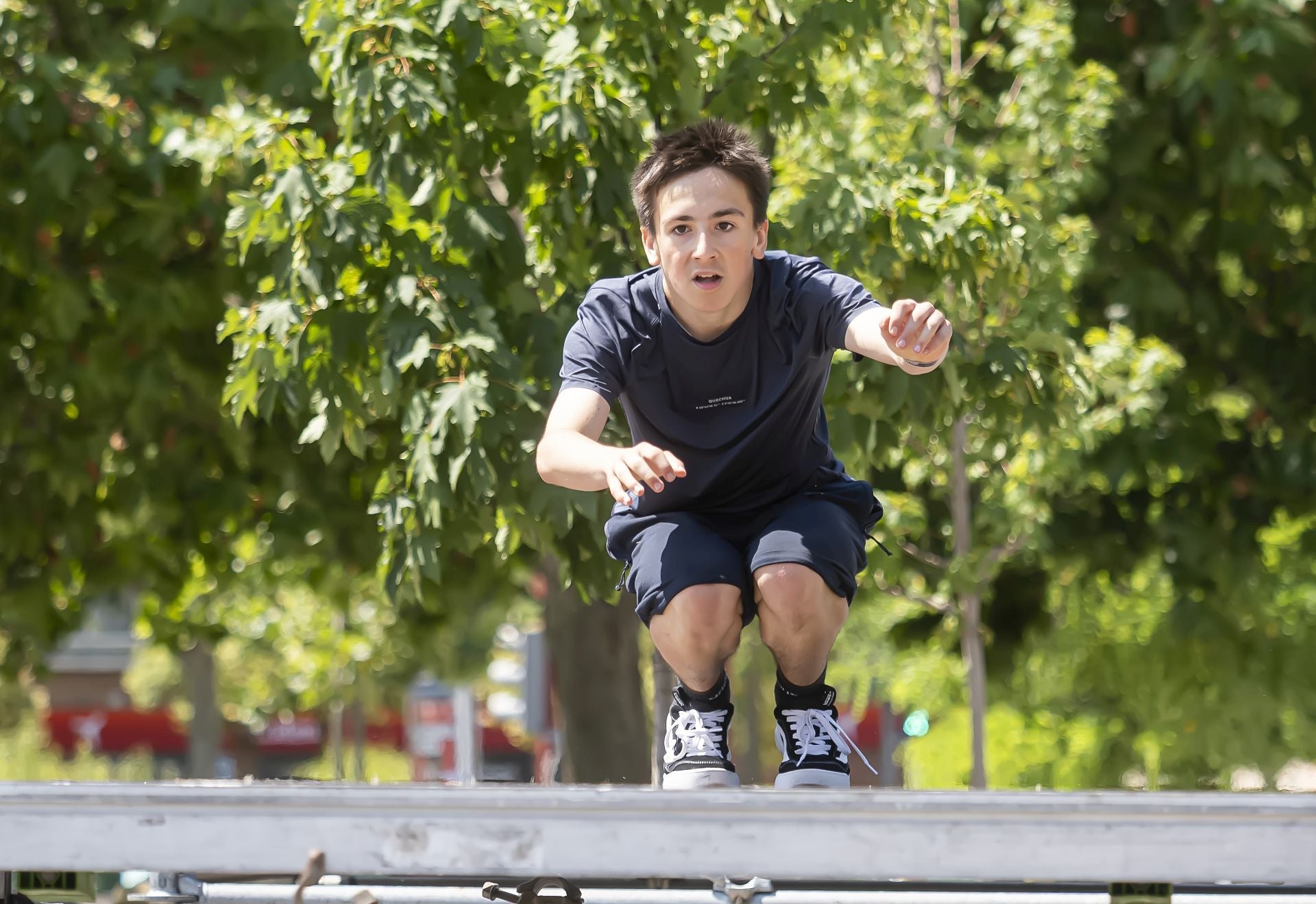 Las acrobacias de parkour impresionan en el LAVA