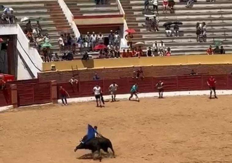 Momento de la cogida.
