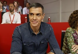 Pedro Sánchez, durante el Comité Federal en la sede del PSOE.