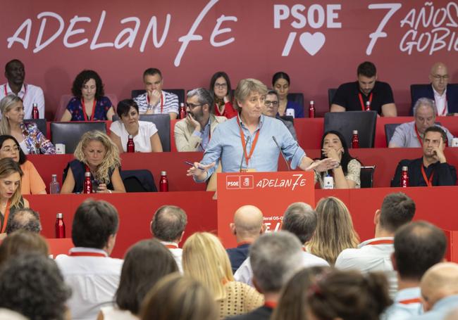 Carlos Martínez, durante su intervención en el Comité Federal.
