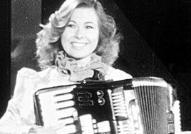 María Jesús y su acordeón.