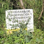 Cartel ubicado en la zona del suceso.