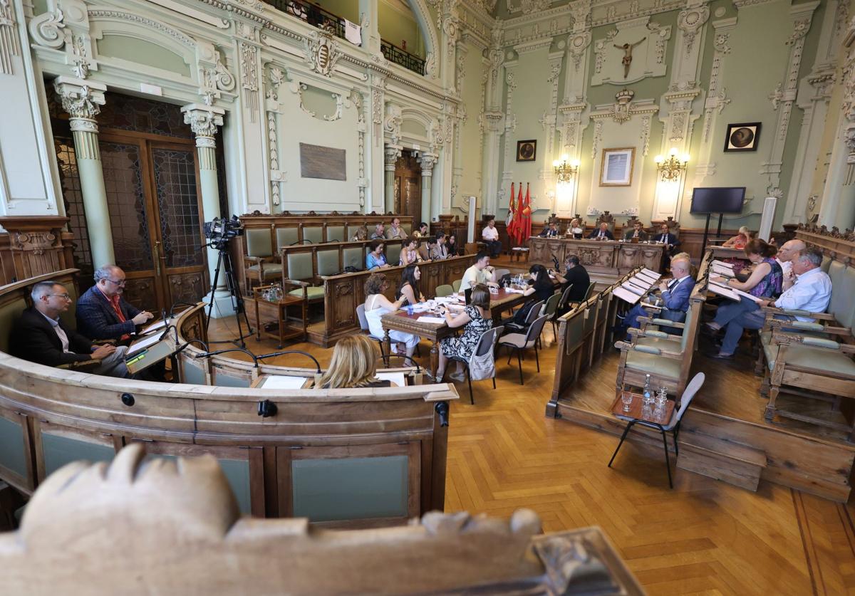 Último pleno celebrado en el Ayuntamiento de Valladolid, el pasado 30 de junio.
