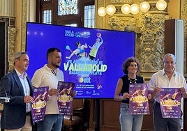 Maite Martínez, Agustín Alonso, David Piquero y Daniel Tomillo en la presentación del VII Arena Ciudad de Valladolid.