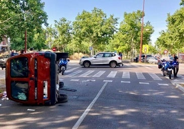 Muere un perro al volcar la furgoneta en la que viajaba en la Cañada Real