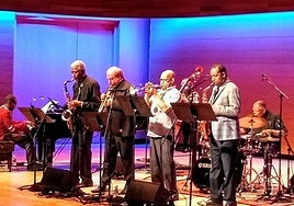 Integrantes de The Cookers, durante un concierto.