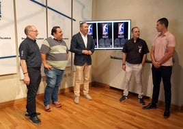Presentación de la final de la Liga Nacional de Futbolín, este martes.