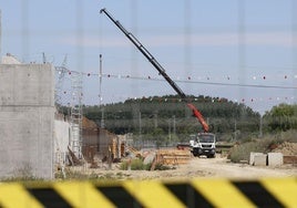 Obras del AVE a Cantabria en la zona conocida como el salto del carnero.