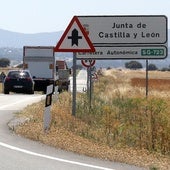 Carretera SG-723 entre el cruce de la N-110 y Otero de Herreros.