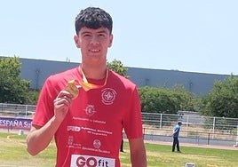 El vallisoletano, Pablo García, en el Campeonato de España sub-18.
