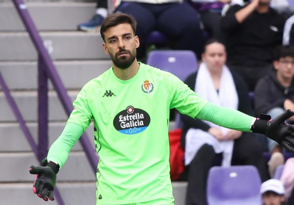André Ferreira, durante un partido con el Real Valladoid la pasada campaña.