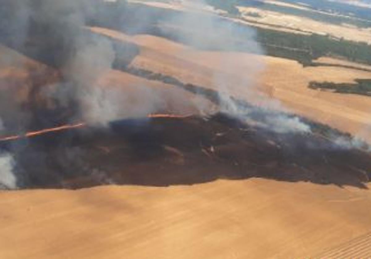 Incendio en el término municipal de Villasur.