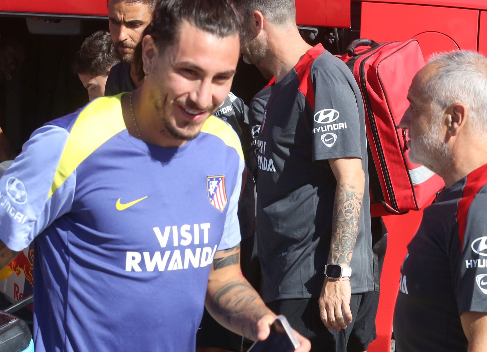 Fotos del primer entrenamiento del Atlético de Madrid en Los Ángeles de San Rafael