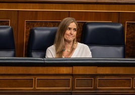 La vicepresidenta del Gobierno y ministra para la Transición Ecológica y el Reto Demográfico, Sara Aagesen, durante una sesión plenaria extraordinaria, en el Congreso de los Diputados.