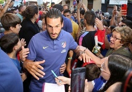 Koke, durante su visita a Segovia.
