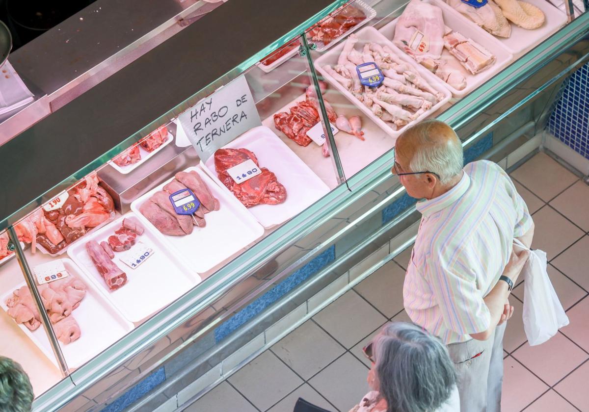 Puesto del mercado de Las Delicias.