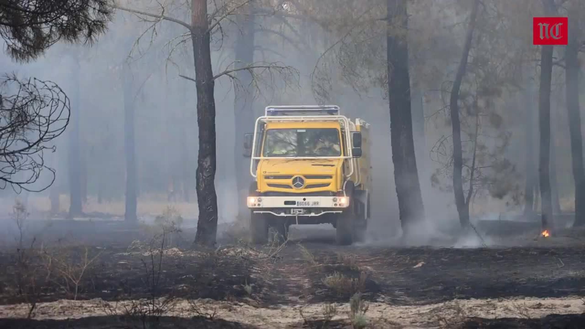 Un incendio moviliza a decenas de medios en Coca