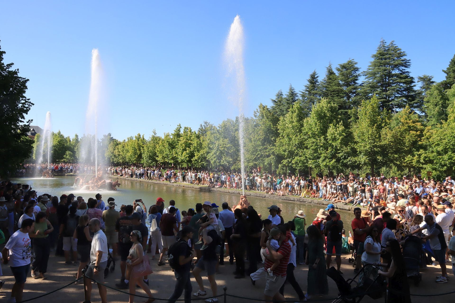 Fotos del espectáculo de las fuentes de La Granja de San Ildefonso