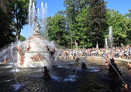 Espectáculo de las fuentes de La Granja de San Ildefonso.