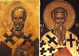 San Víctor I papa y San Acacio de Mileto.