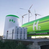 Depósito de una planta de hidrógeno verde.