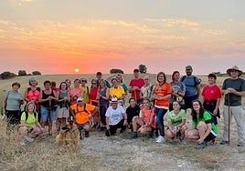 Participantes en la Marcha de los Valles del Cerrato.