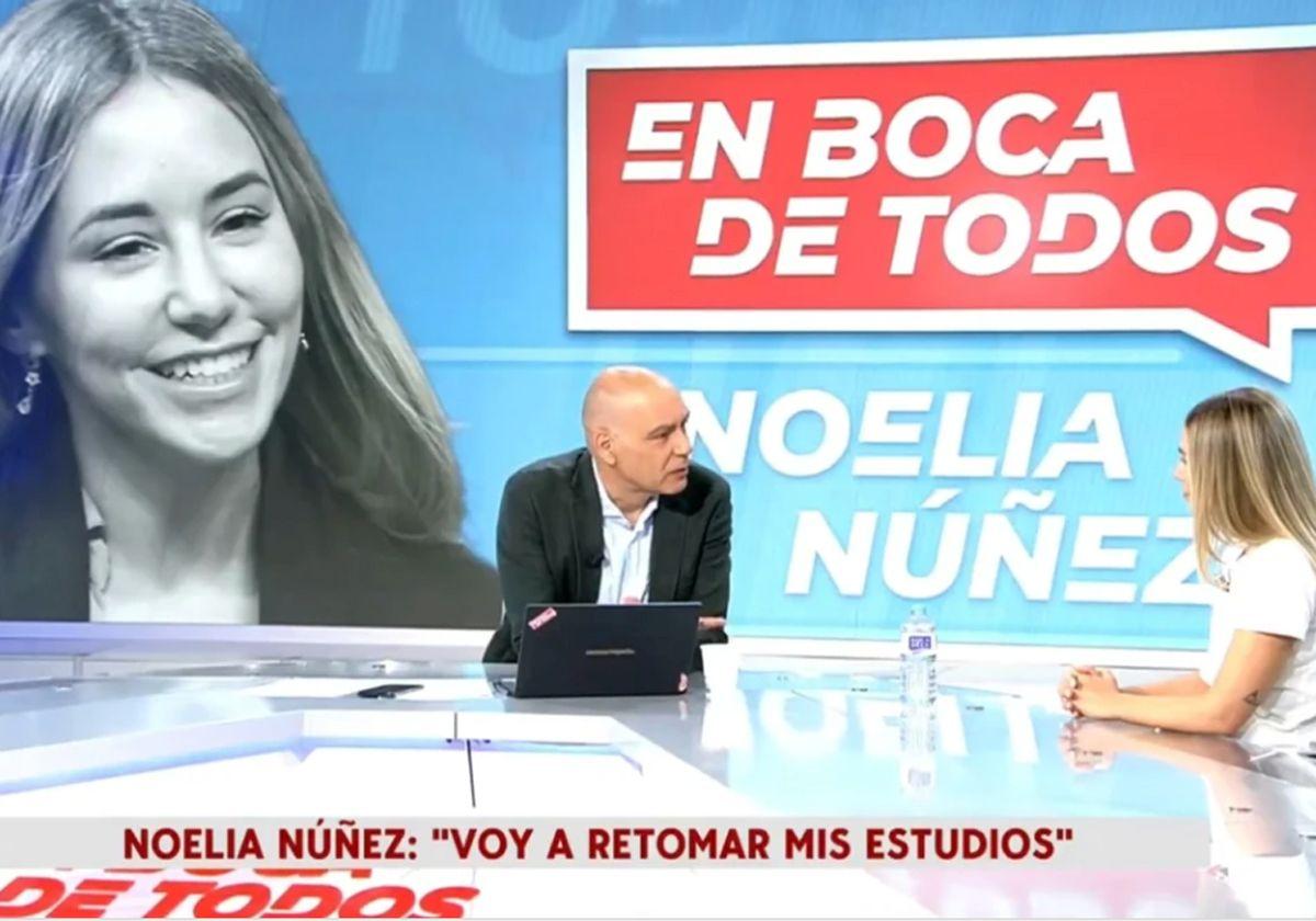 Noelia Núñez con Nacho Abad en el programa 'En boca de todos'.