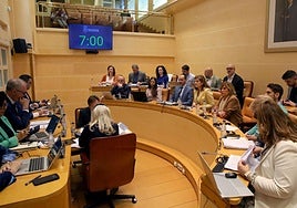 Último pleno de presupuestos celebrado en el Ayuntamiento de Segovia el pasado abril.