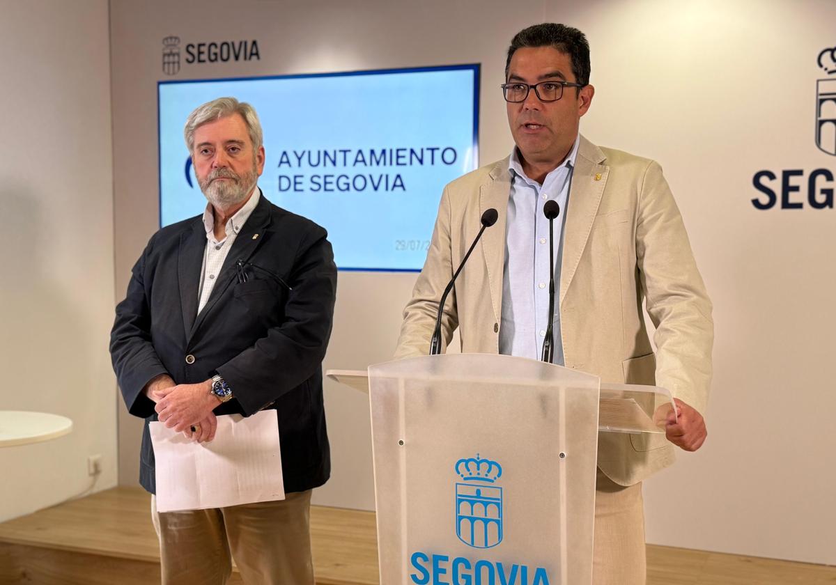 Alejandro González-Salamanca y José Luis Horcajo, durante la rueda de prensa.