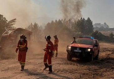 Herido con quemaduras leves un militar de la UME en el incendio de Ávila
