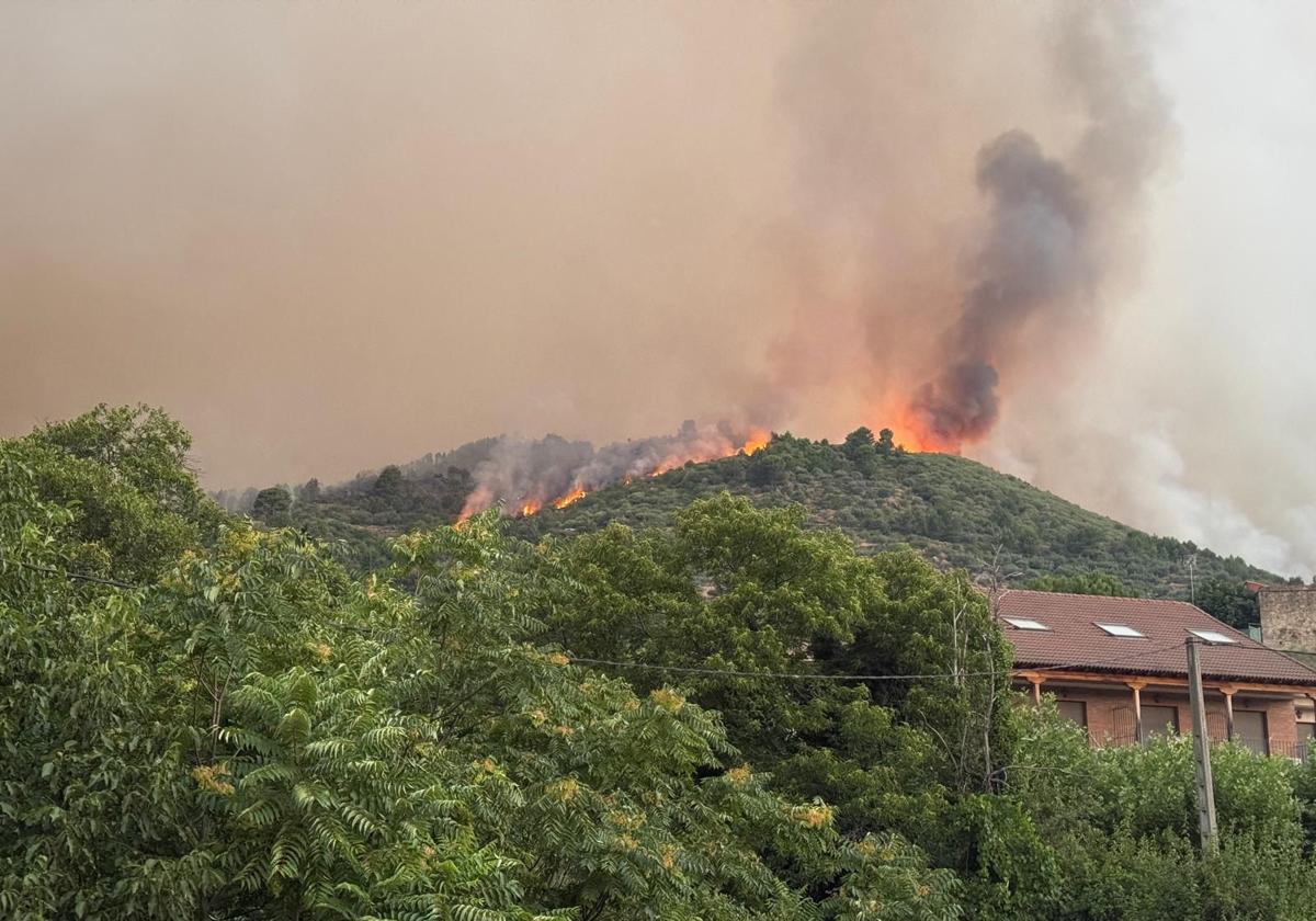 La evolución del incendio obliga a confinar El Arenal, aunque el casco urbano «no corre peligro»