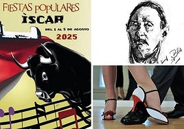 Fiestas populares de Íscar, muestra de Raimundo de Blas y bailes de tango.