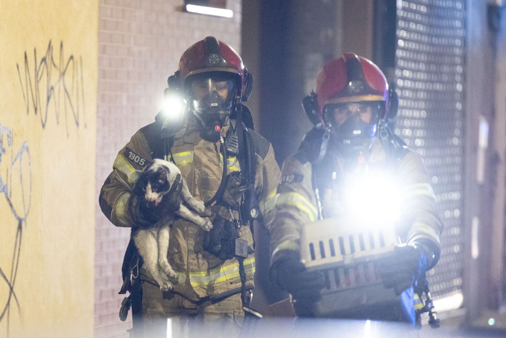 Las primeras imágenes de la noche de la explosión.
