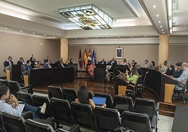 Un momento del pleno celebrado en la Diputación.