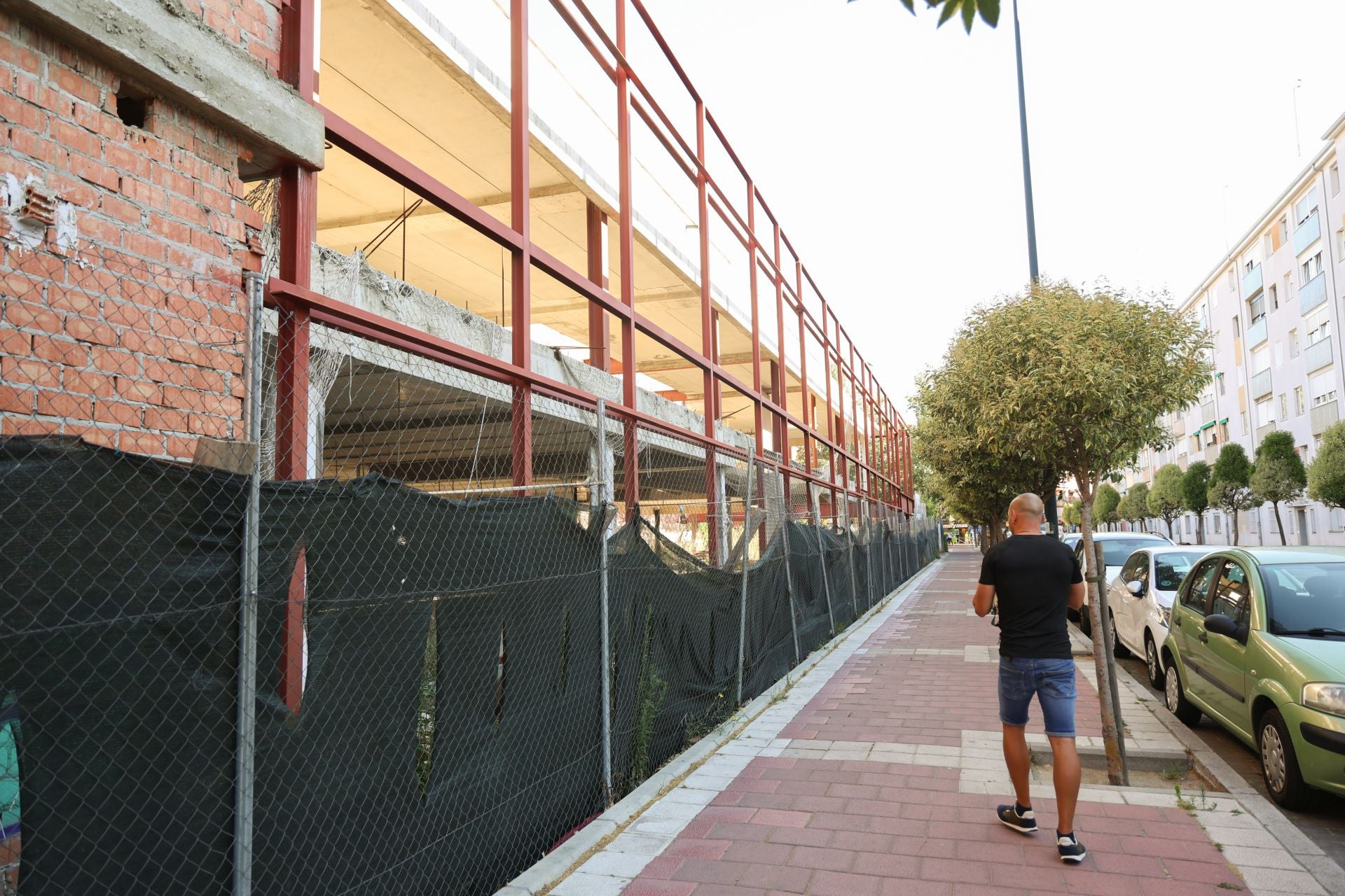 Estado de las obras en el solar del antiguo colegio San Juan de la Ctruz