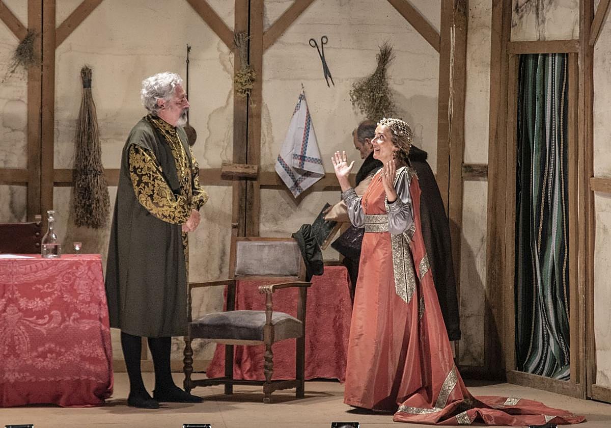 Una de las representaciones teatrales de este fin de semana en el Sinodal de Aguilafuente.