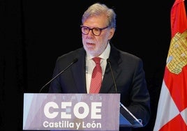 El presidente de CEOE Castilla y León, Santiago Aparicio.
