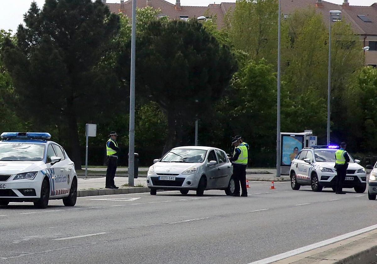 Control de tráfico de la Policía Local.