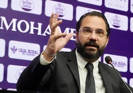 Víctor Orta, durante la rueda de prensa de este martes en Zorrilla.