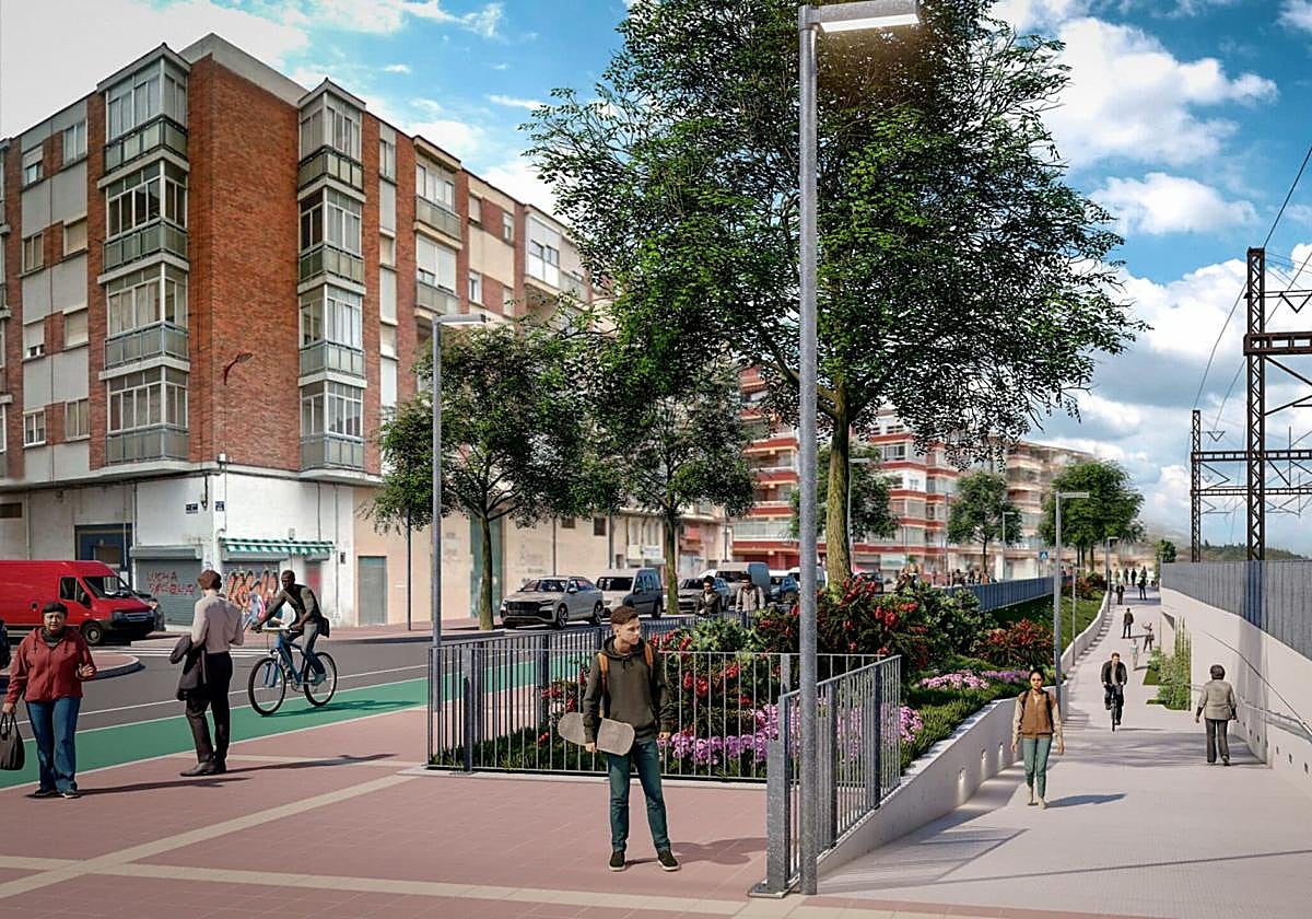 Infografía del futuro túnel entre las calles Unión y Pelícano.