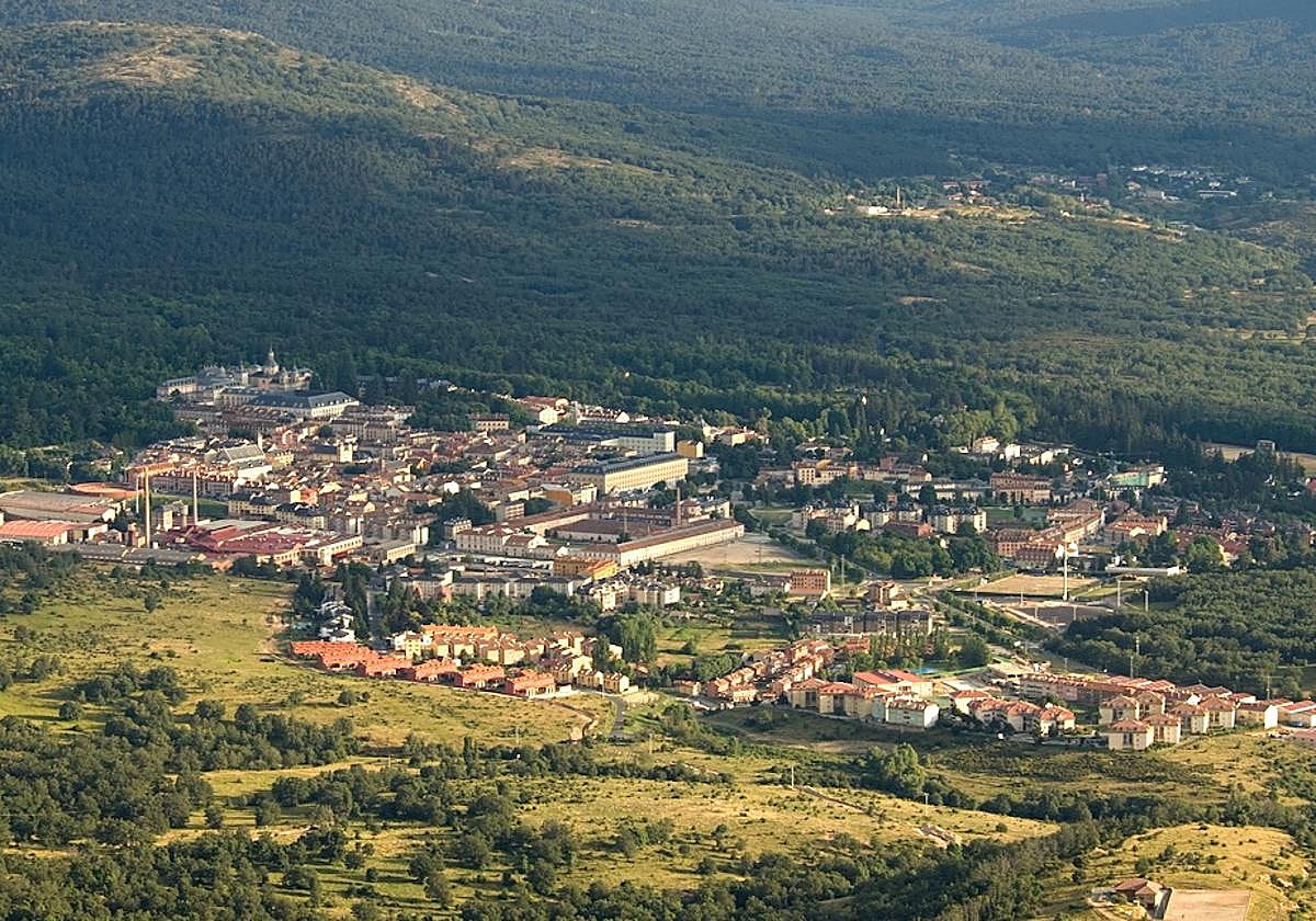 Vista aérea del Real Sitio de San Ildefonso.