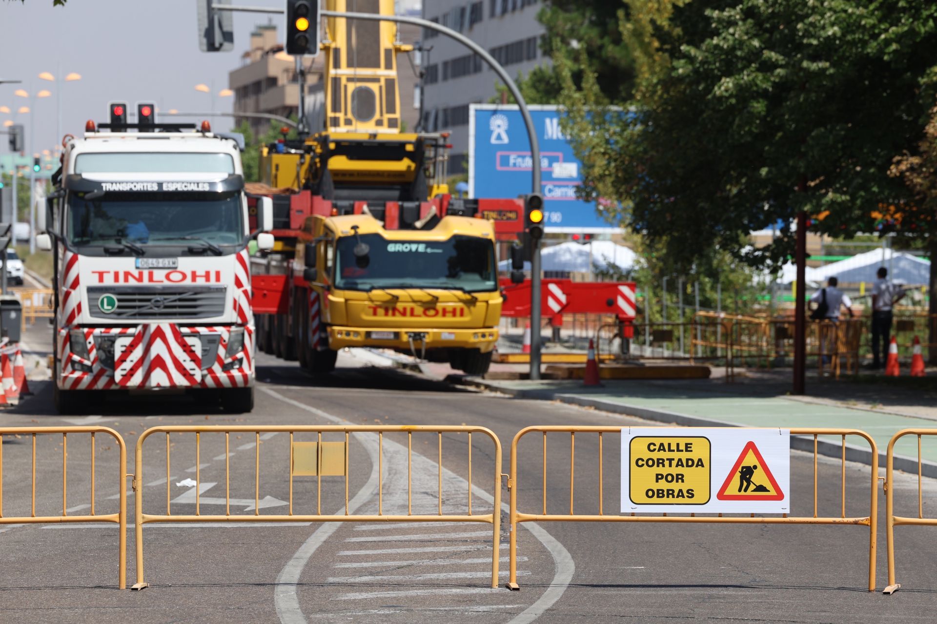El cierre de un tramo de la avenida Juan Carlos I