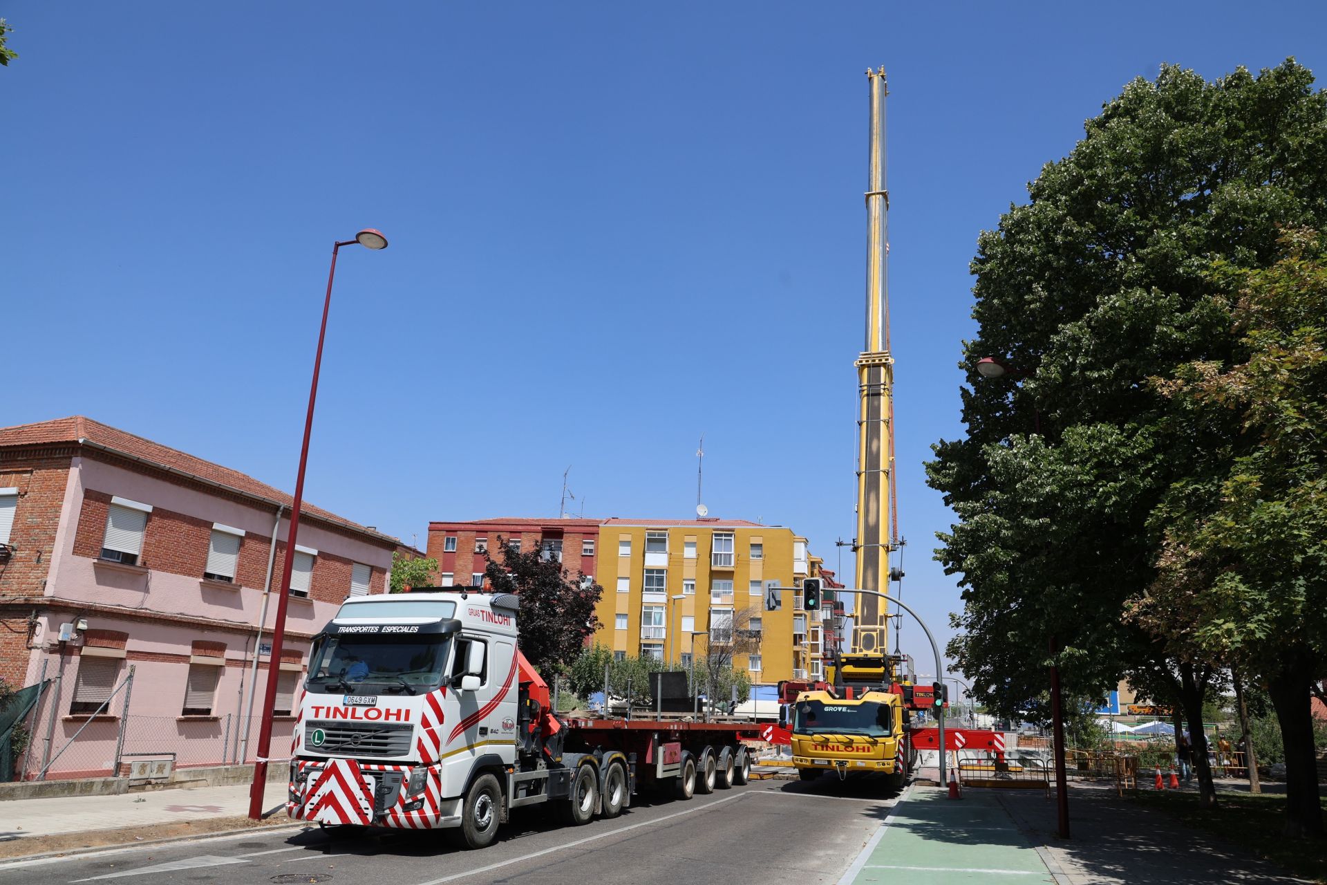 Obras en uno de los tramos de la avenida Juan Carlos I.